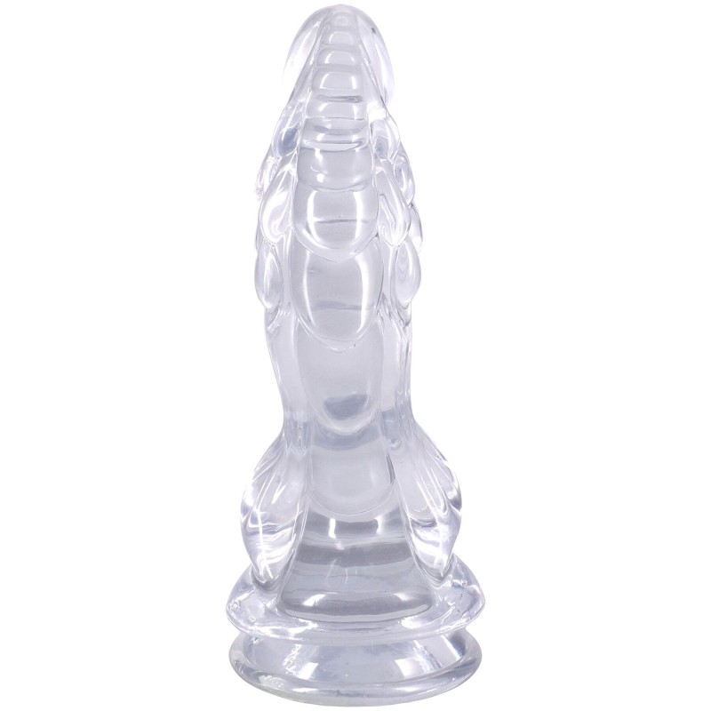 Фэнтезийный фаллоимитатор Doc Johnson Crystal Jellies - Invader Dong 8.5 Inch - Clear