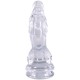 Фэнтезийный фаллоимитатор Doc Johnson Crystal Jellies - Invader Dong 8.5 Inch - Clear