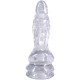 Фэнтезийный фаллоимитатор Doc Johnson Crystal Jellies - Invader Dong 8.5 Inch - Clear