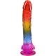 Фаллоимитатор Doc Johnson Crystal Jellies - 9.5 Inch Dildo - Rainbow