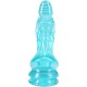 Фэнтезийный фаллоимитатор Doc Johnson Crystal Jellies - Invader Dong 8.5 Inch - Teal