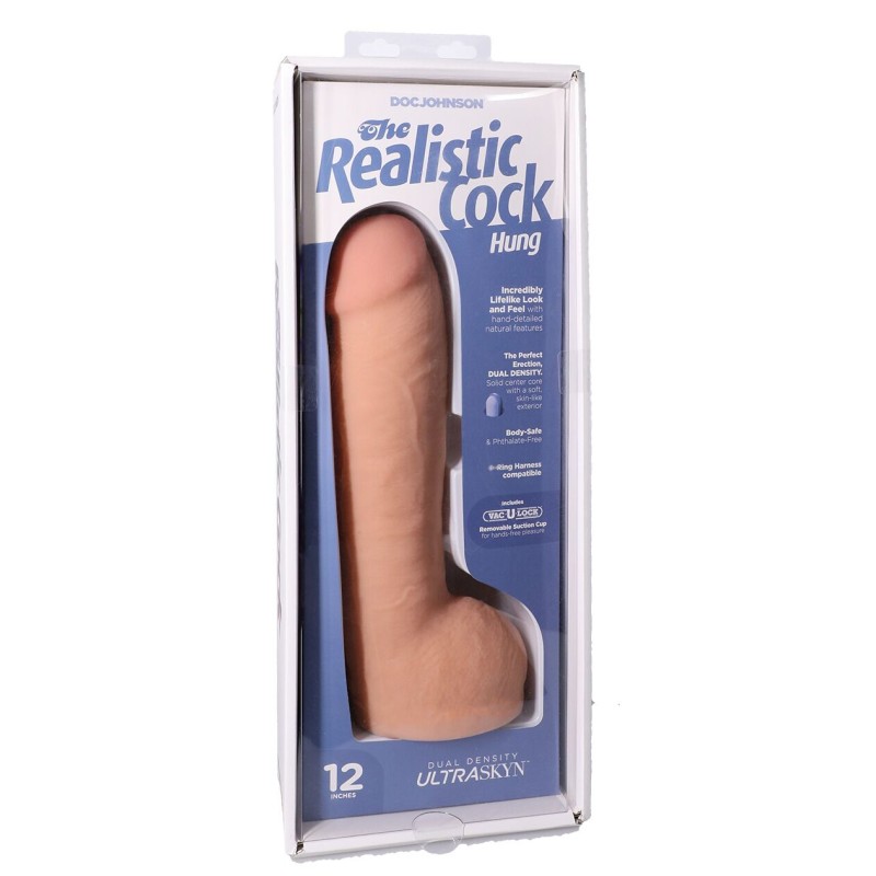 Фаллоимитатор Doc Johnson The Realistic Cock ULTRASKYN - 12 Inch Hung with Balls Vanilla