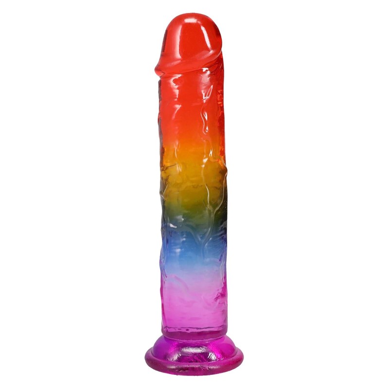 Дилдо Doc Johnson Crystal Jellies - 8.5 Inch Сlassic Dong - Rainbow