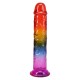 Дилдо Doc Johnson Crystal Jellies - 8.5 Inch Сlassic Dong - Rainbow