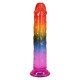 Дилдо Doc Johnson Crystal Jellies - 7.5 Inch Dong - Rainbow