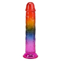 Дилдо Doc Johnson Crystal Jellies - 7.5 Inch Dong - Rainbow