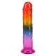 Дилдо Doc Johnson Crystal Jellies - 7.5 Inch Dong - Rainbow