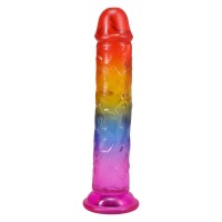 Дилдо Doc Johnson Crystal Jellies - 7 Inch Сlassic Dong - Rainbow