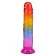 Дилдо Doc Johnson Crystal Jellies - 7 Inch Сlassic Dong - Rainbow