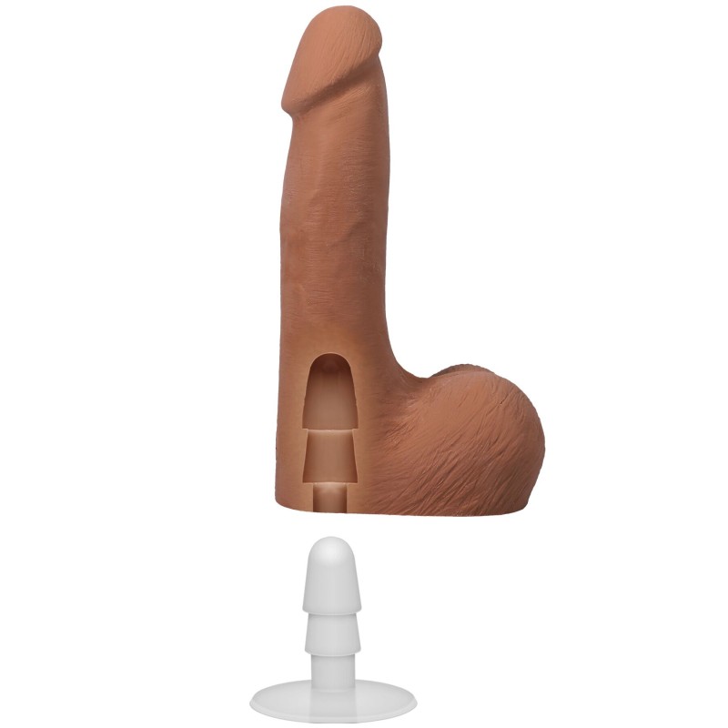 Фалоімітатор Doc Johnson The Realistic Cock ULTRASKYN - 7 Inch with Balls Caramel