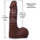 Фалоімітатор Doc Johnson The Realistic Cock ULTRASKYN - 7 Inch with Balls Chocolate