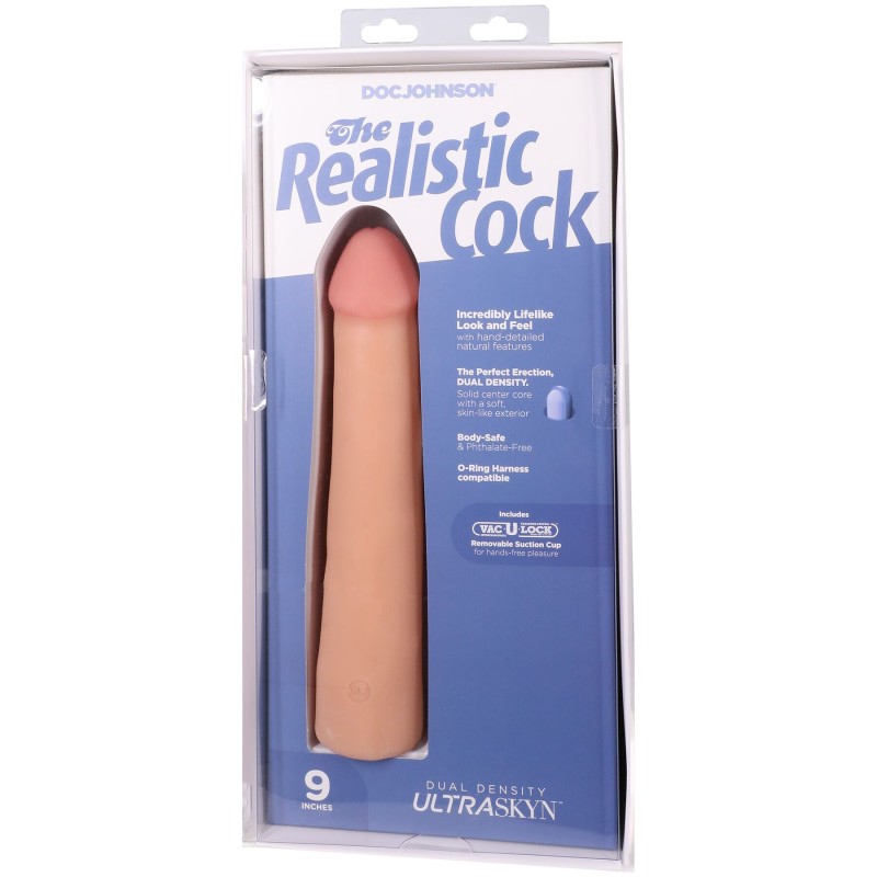 Фаллоимитатор Doc Johnson The Realistic Cock ULTRASKYN - 9 Inch Vanilla