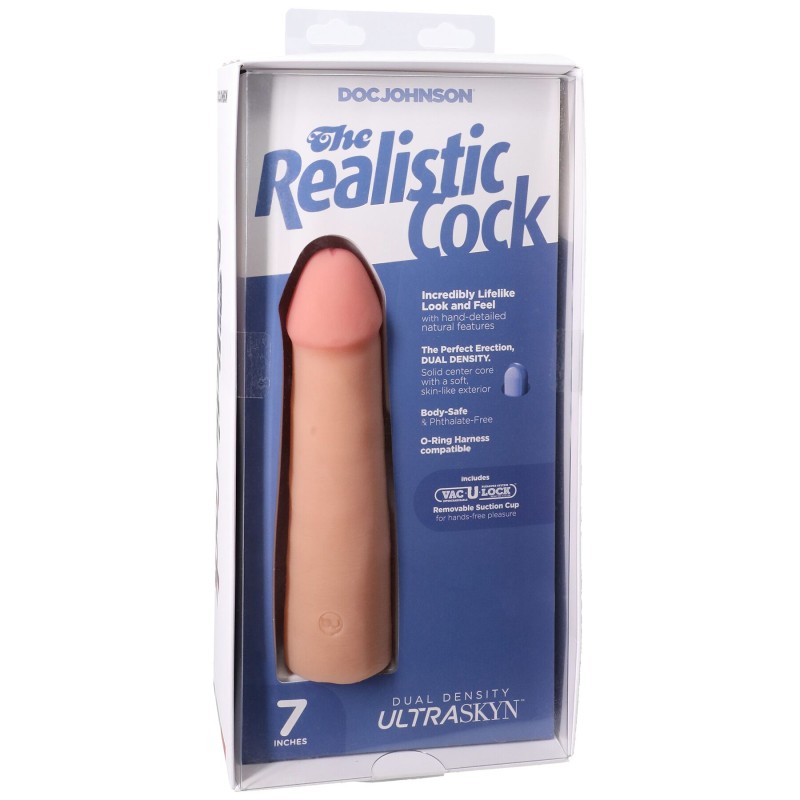 Фалоімітатор Doc Johnson The Realistic Cock ULTRASKYN - 7 Inch Vanilla