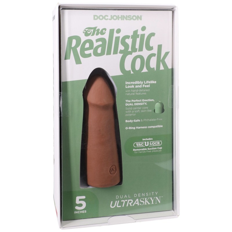 Фалоімітатор Doc Johnson The Realistic Cock ULTRASKYN - 5 Inch Caramel