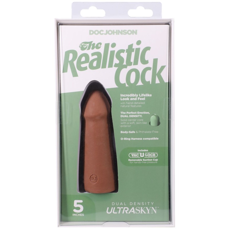 Фалоімітатор Doc Johnson The Realistic Cock ULTRASKYN - 5 Inch Caramel
