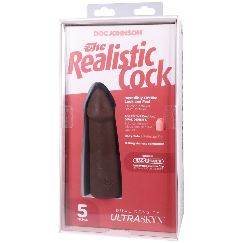Фаллоимитатор Doc Johnson The Realistic Cock ULTRASKYN - 5 Inch Chocolate