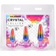 Набор анальных пробок Doc Johnson Crystal Jellies - Anal Trainer Set - Rainbow (мятая упаковка!!!)