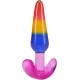 Набор анальных пробок Doc Johnson Crystal Jellies - Anal Trainer Set - Rainbow (мятая упаковка!!!)