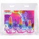 Набор анальных пробок Doc Johnson Crystal Jellies - Anal Trainer Set - Rainbow (мятая упаковка!!!)