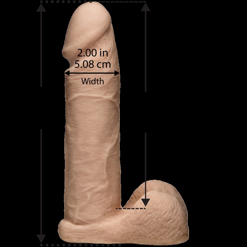 Фаллоимитатор Doc Johnson Vac-U-Lock - 8 Inch ULTRASKYN Cock White (мятая упаковка!!!)