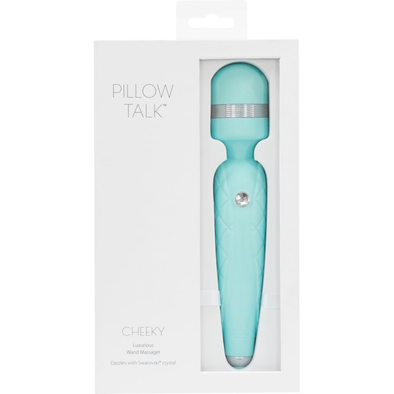 Роскошный вибромассажер PILLOW TALK - Cheeky Teal (мятая упаковка!!!)