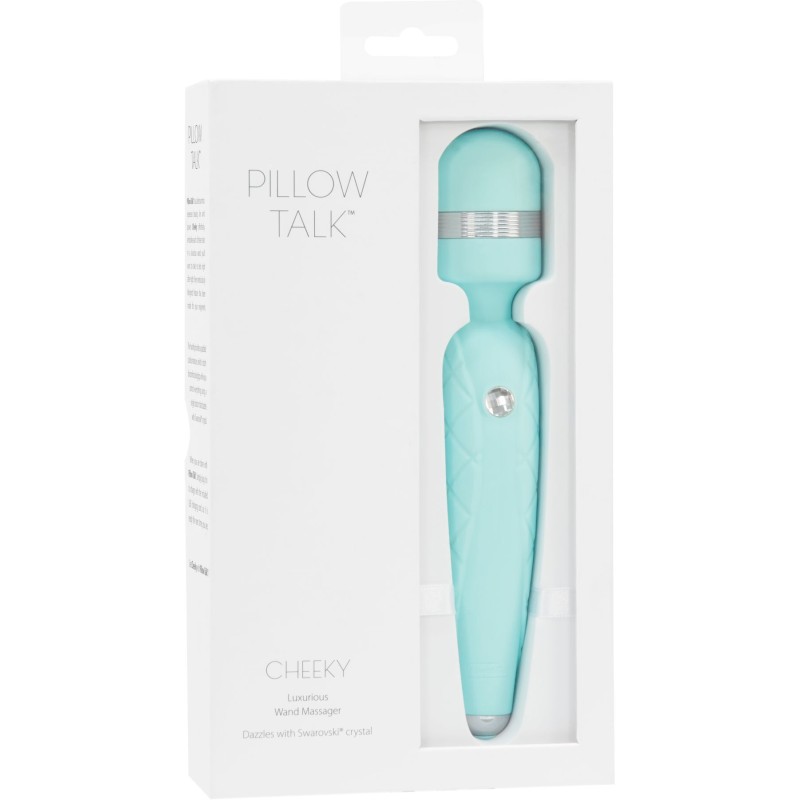 Роскошный вибромассажер PILLOW TALK - Cheeky Teal (мятая упаковка!!!)