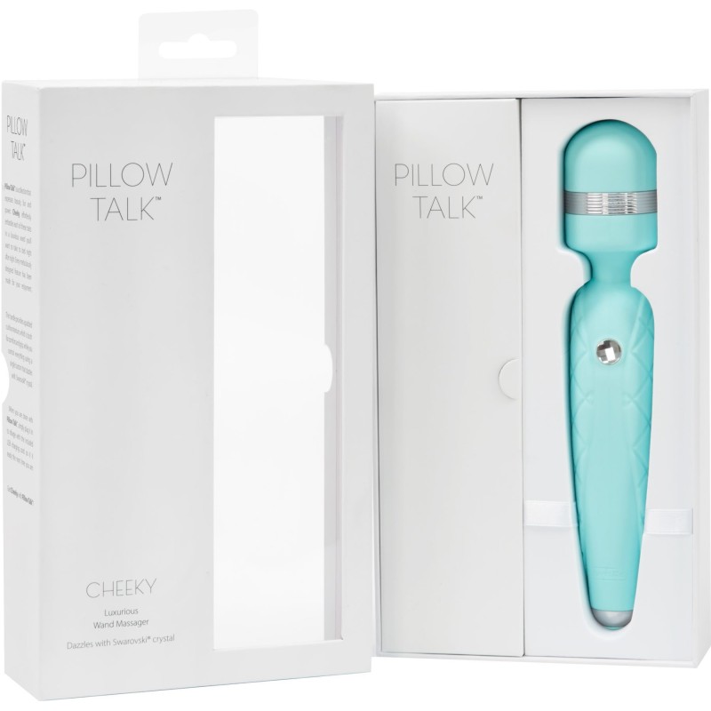 Роскошный вибромассажер PILLOW TALK - Cheeky Teal (мятая упаковка!!!)