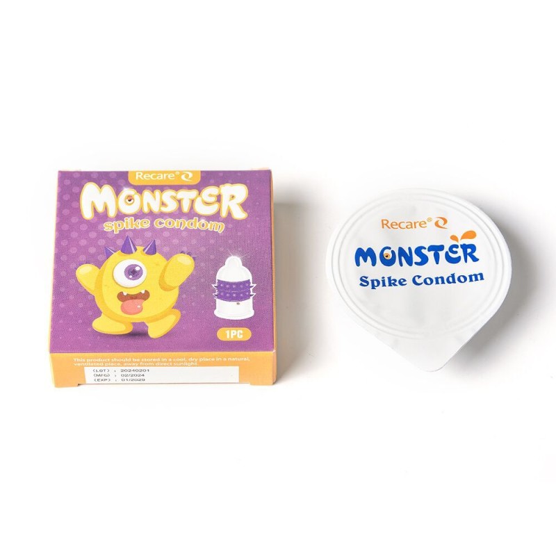 Насадка на член Recare Yellow Monster Spike Condom (мятая упаковка!!!)