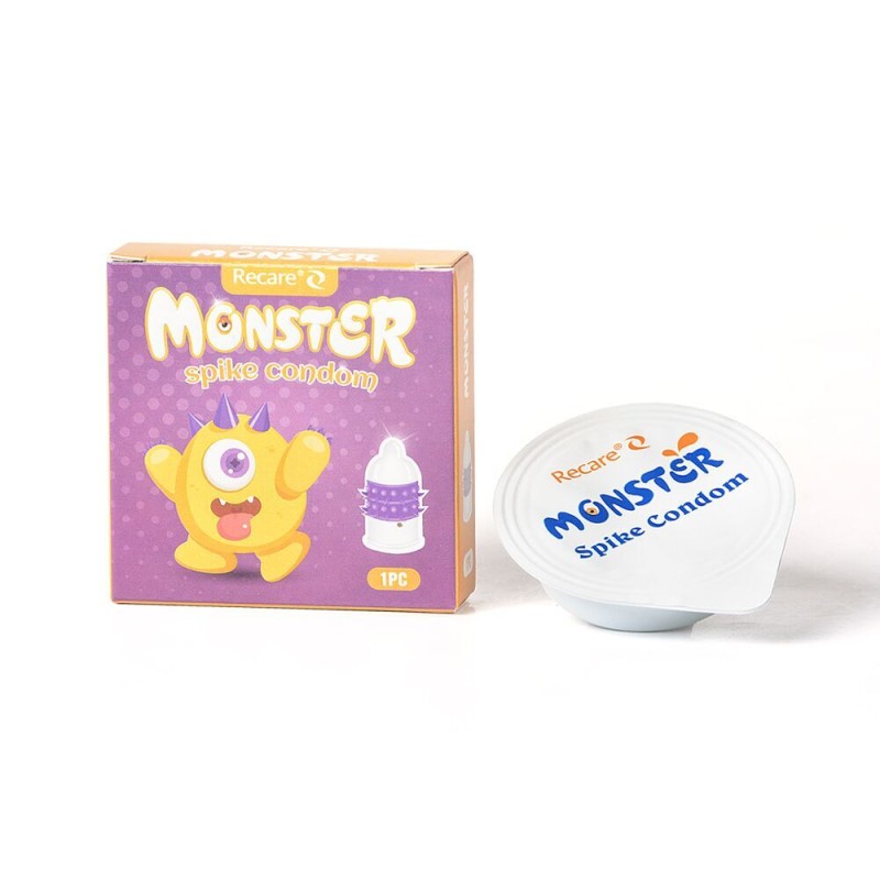 Насадка на член Recare Yellow Monster Spike Condom (мятая упаковка!!!)