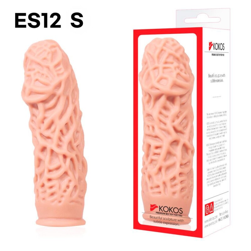 Насадка на член Kokos Extreme Sleeve ES.12 размер S, утолщающая, стимулирующий рельеф