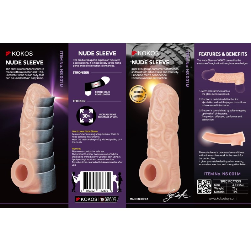 Насадка на член Kokos Nude Sleeve NS 001 S