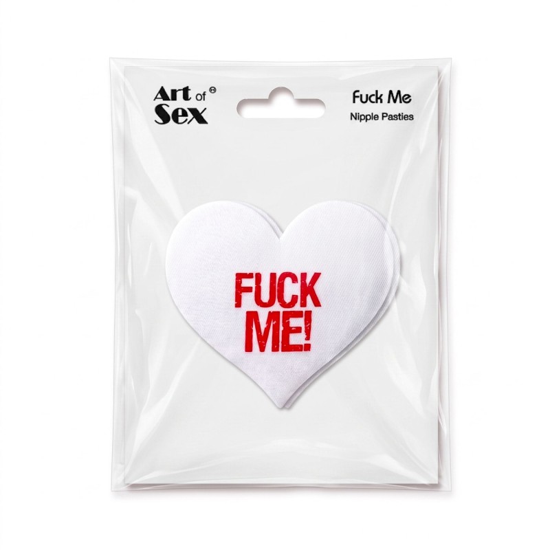 Пестис-сердечка Art of Sex - Fuck me, білий