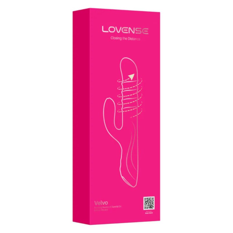 Вибратор-кролик Lovense Velvo с вращающимися шариками на 360° по технологии WaveRoller