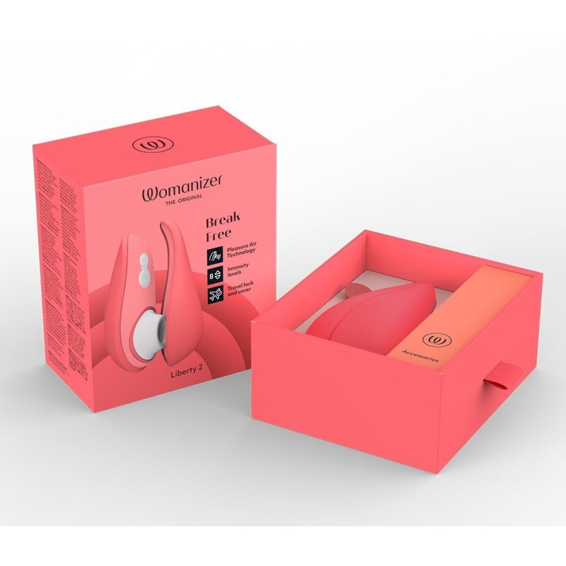 Вакуумный клиторальный стимулятор Womanizer Liberty 2 Vibrant Rose (мятая упаковка!!!)