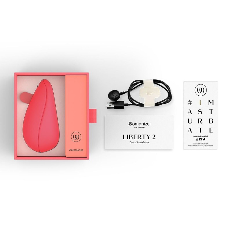 Вакуумный клиторальный стимулятор Womanizer Liberty 2 Vibrant Rose (мятая упаковка!!!)