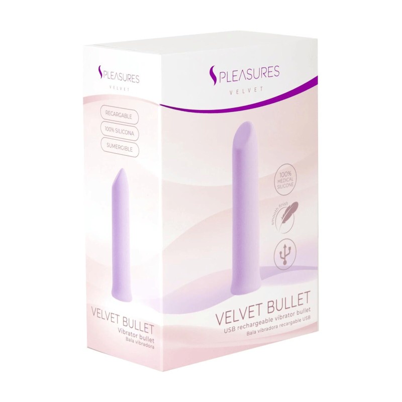 Вибропуля S Pleasures Velvet Bullet Candy Purple