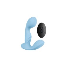 Вибромассажер простаты S Pleasures Premium FUZZY, бирюзовый, с рельефом, 10 режимов вибрации