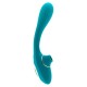 Вибратор S Pleasures Dual Suction - Turquoise