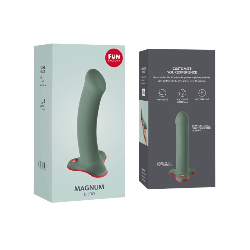 Фаллоимитатор Fun Factory MAGNUM, оливковый (мятая упаковка!!!)