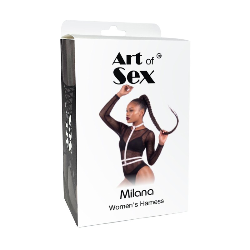 Жіноча портупея Art of Sex - Milana, екошкіра, розмір XS-2XL, колір чорний