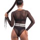 Женская портупея с шипами Art of Sex - Milana, экокожа, размер XS-2XL, цвет белый