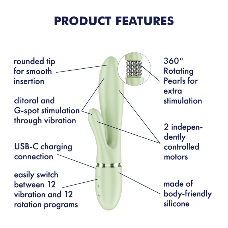 Вибратор-кролик Satisfyer Pearl Bunny 2 Light Green