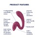 Вагинально-клиторальный вибратор Satisfyer G for Goddess 3 Wine Red, 2 мотора