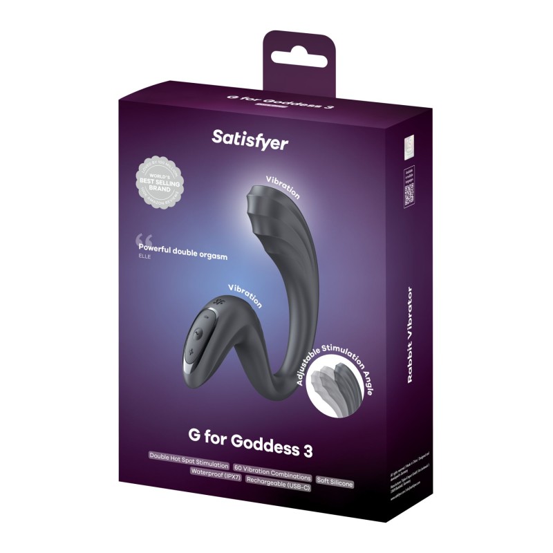 Вагинально-клиторальный вибратор Satisfyer G for Goddess 3 Dark Grey, 2 мотора