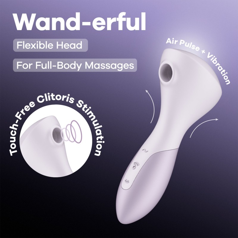 Вибромассажер Satisfyer Wand-erful с вакуумной клиторальной стимуляцией