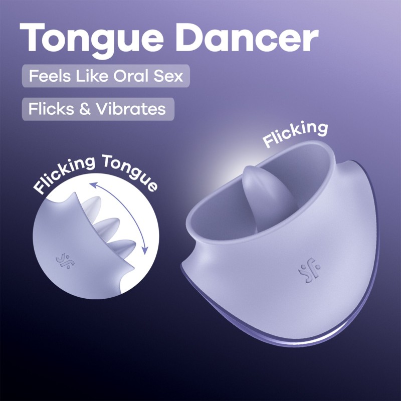 Вибростимулятор для клитора Satisfyer Tongue Dancer с язычком