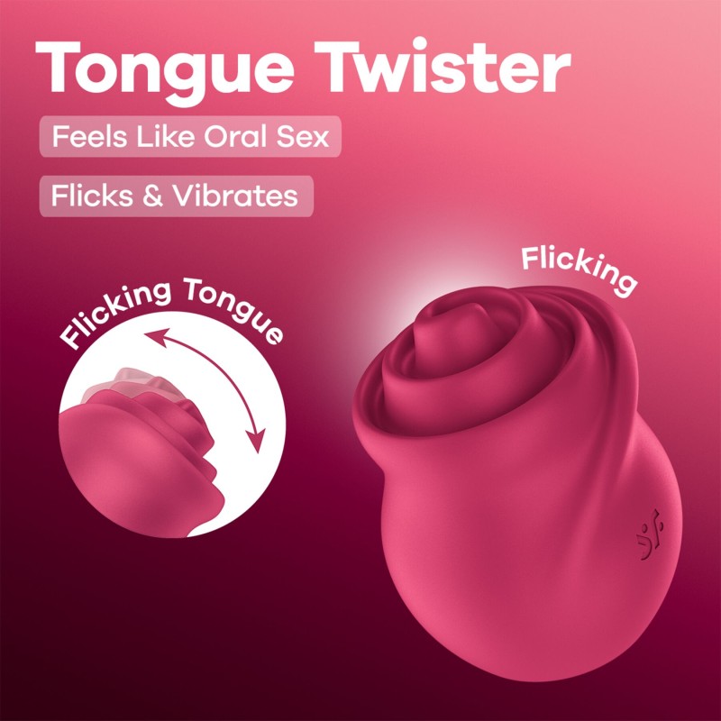 Вибростимулятор для клитора Satisfyer Tongue Twister с имитацией язычка