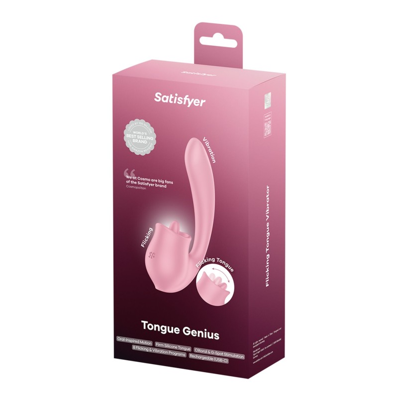 Вагинально-клиторальный вибратор Satisfyer Tongue Genius с язычком
