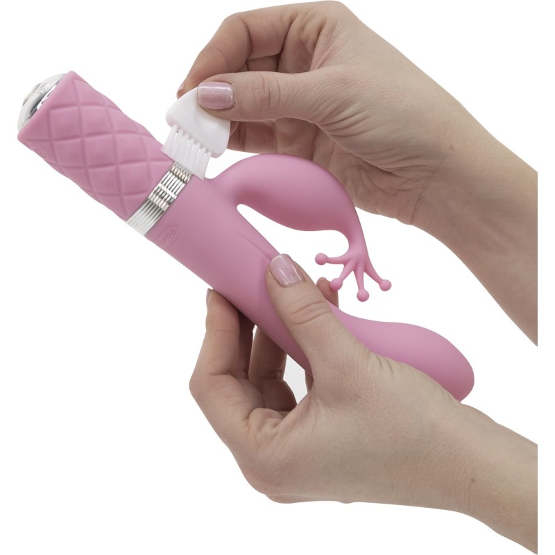 Роскошный вибратор-кролик Pillow Talk - Kinky Pink с кристаллом Сваровски, мощный