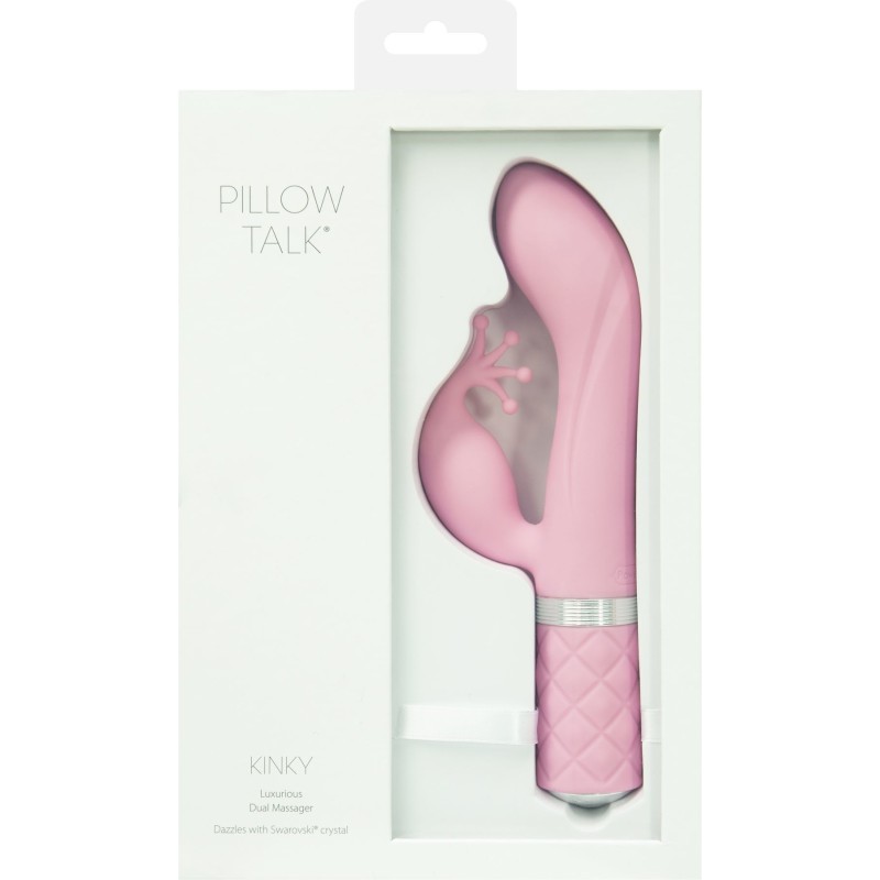 Роскошный вибратор-кролик Pillow Talk - Kinky Pink с кристаллом Сваровски, мощный